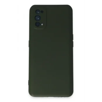 Mey İthalat®  Realme 7 Pro Kılıf Nano içi Kadife Silikon - Koyu Yeşil