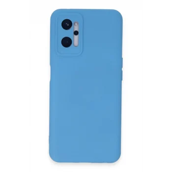 Mey İthalat®  Realme 9i 4G Kılıf Nano içi Kadife Silikon - Mavi