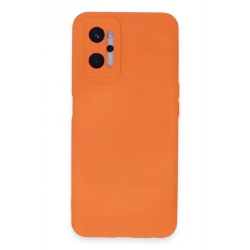 Mey İthalat®  Realme 9i 4G Kılıf Nano içi Kadife Silikon - Turuncu
