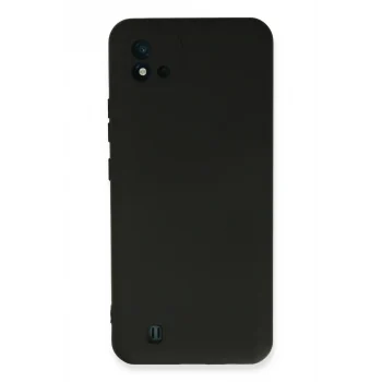 Mey İthalat®  Realme C11 2021 Kılıf Nano içi Kadife Silikon - Siyah
