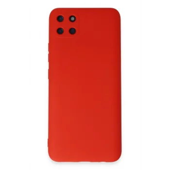 Mey İthalat®  Realme C11 Kılıf Nano içi Kadife Silikon - Kırmızı