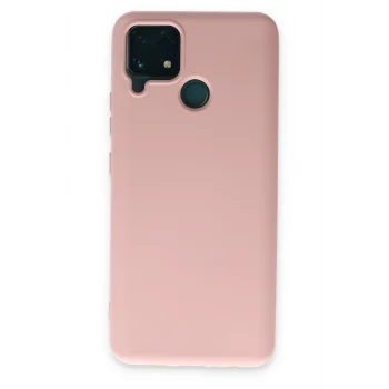 Mey İthalat®  Realme C15 Kılıf Nano içi Kadife Silikon - Pudra