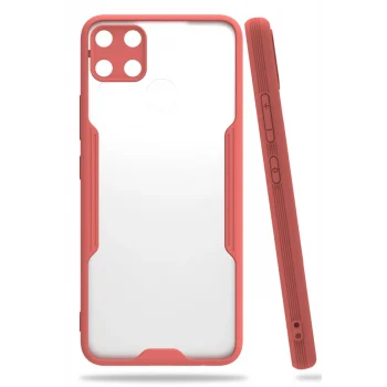 Mey İthalat®  Realme C15 Kılıf Platin Silikon - Pembe