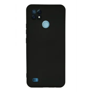Mey İthalat®  Realme C21 Kılıf Nano içi Kadife Silikon - Siyah