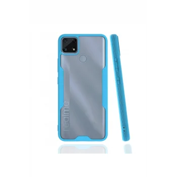 Mey İthalat®  Realme C25 Kılıf Platin Silikon - Mavi