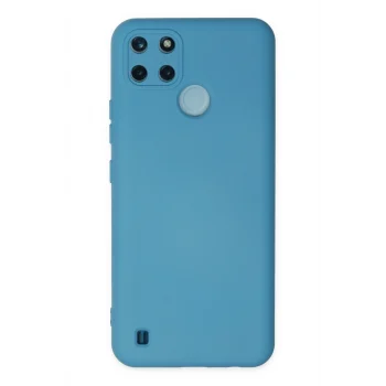 Mey İthalat®  Realme C25Y Kılıf Nano içi Kadife Silikon - Mavi