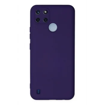 Mey İthalat®  Realme C25Y Kılıf Nano içi Kadife Silikon - Mor