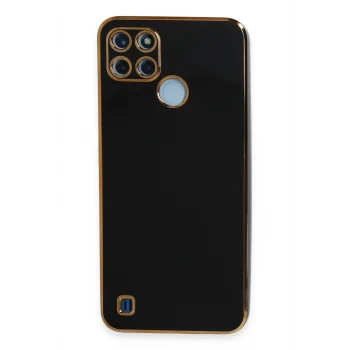 Mey İthalat®  Realme C25Y Kılıf Volet Silikon - Siyah