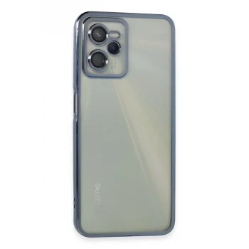 Mey İthalat®  Realme C35 Kılıf  Lensli Silikon - Açık Mavi