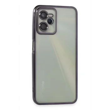 Mey İthalat®  Realme C35 Kılıf  Lensli Silikon - Mor
