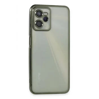 Mey İthalat®  Realme C35 Kılıf  Lensli Silikon - Yeşil