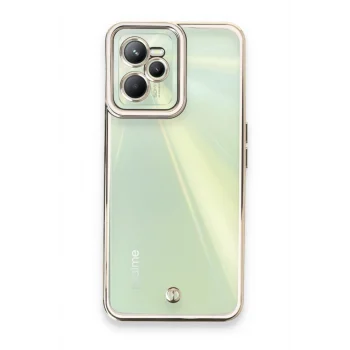 Mey İthalat®  Realme C35 Kılıf Liva Lens Silikon - Beyaz