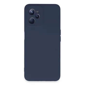 Mey İthalat®  Realme C35 Kılıf Nano içi Kadife Silikon - Lacivert