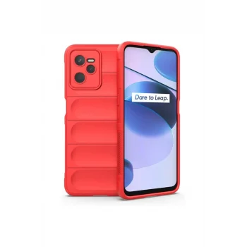 Mey İthalat®  Realme C35 Kılıf Optimum Silikon - Kırmızı