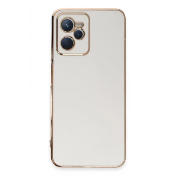 Mey İthalat®  Realme C35 Kılıf Volet Silikon - Beyaz