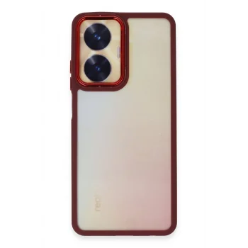 Mey İthalat®  Realme C55 Kılıf Dora Kapak - Kırmızı