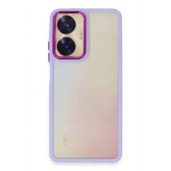 Mey İthalat®  Realme C55 Kılıf Dora Kapak - Lila