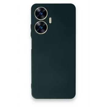 Mey İthalat®  Realme C55 Kılıf First Silikon - Koyu Yeşil