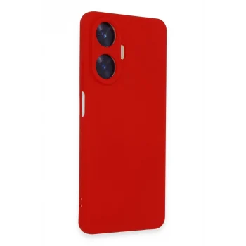 Mey İthalat®  Realme C55 Kılıf Nano içi Kadife Silikon - Kırmızı