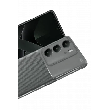 Mey İthalat®  Realme C75 4G Auto Focus Karbon Kapak - Gri