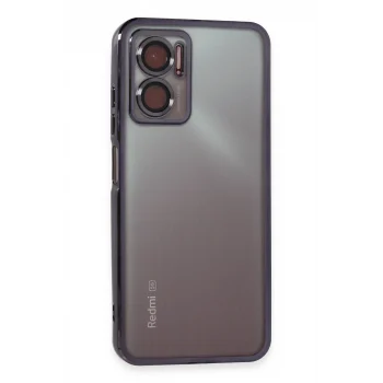 Mey İthalat®   Redmi 10 5G Kılıf  Lensli Silikon - Mor