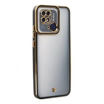 Mey İthalat®   Redmi 10C Kılıf Liva Lens Silikon - Siyah