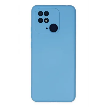 Mey İthalat®   Redmi 10C Kılıf Nano içi Kadife Silikon - Mavi