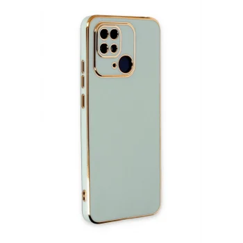 Mey İthalat®   Redmi 10C Kılıf Volet Silikon - Açık Yeşil