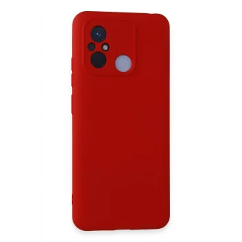 Mey İthalat®   Redmi 12C Kılıf Nano içi Kadife Silikon - Kırmızı