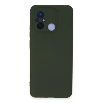 Mey İthalat®   Redmi 12C Kılıf Nano içi Kadife Silikon - Koyu Yeşil