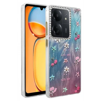 Mey İthalat®   Redmi 13C Kılıf Blade Aynalı Desenli Kapak - Desen 4