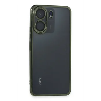 Mey İthalat®   Redmi 13C Kılıf  Lensli Silikon - Yeşil