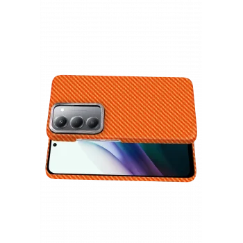 Mey İthalat®   Redmi 15 4G Vega Magsafe Kapak - Turuncu