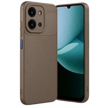 Mey İthalat®   Redmi 15C 4G Auto Focus Karbon Kapak - Kahverengi