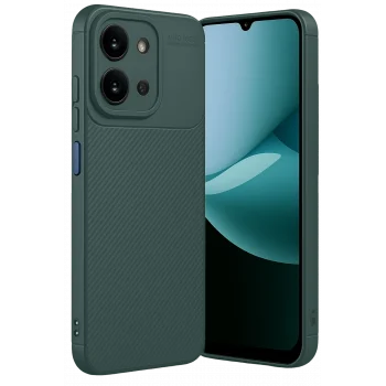 Mey İthalat®   Redmi 15C 4G Auto Focus Karbon Kapak - Koyu Yeşil