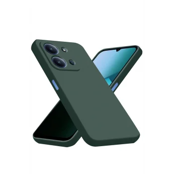 Mey İthalat®   Redmi 15C 4G Nano içi Kadife Silikon - Koyu Yeşil