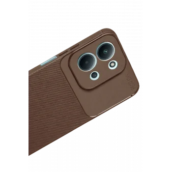 Mey İthalat®   Redmi 15C 5G Auto Focus Karbon Kapak - Kahverengi