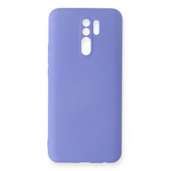 Mey İthalat®   Redmi 9 Kılıf Nano içi Kadife Silikon - Lila
