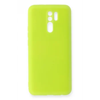 Mey İthalat®   Redmi 9 Kılıf Nano içi Kadife Silikon - Sarı
