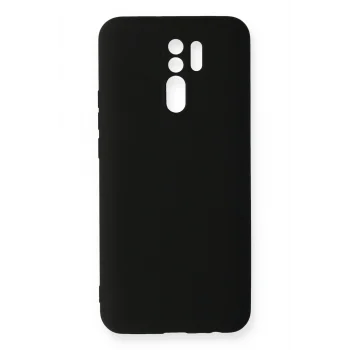 Mey İthalat®   Redmi 9 Kılıf Nano içi Kadife Silikon - Siyah