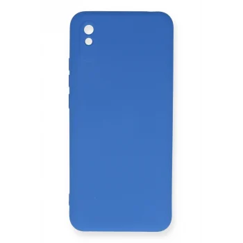 Mey İthalat®   Redmi 9A Kılıf Nano içi Kadife Silikon - Mavi