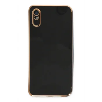 Mey İthalat®   Redmi 9A Kılıf Volet Silikon - Siyah