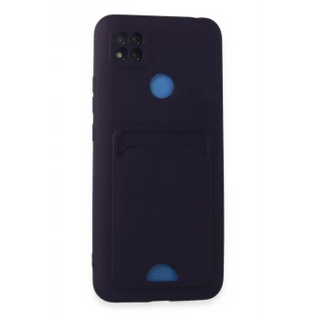 Mey İthalat®   Redmi 9C Kılıf Kelvin Kartvizitli Silikon - Derin Mor