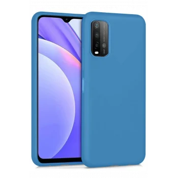 Mey İthalat®   Redmi 9T Kılıf Nano içi Kadife Silikon - Mavi