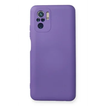 Mey İthalat®   Redmi Note 10 Kılıf Nano içi Kadife Silikon - Mor