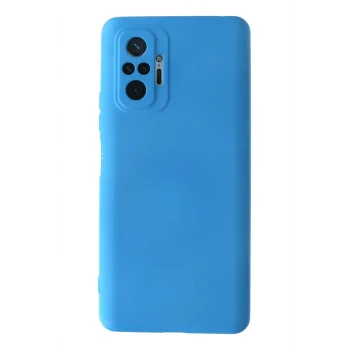 Mey İthalat®   Redmi Note 10 Pro Kılıf Nano içi Kadife Silikon - Mavi