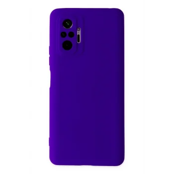 Mey İthalat®   Redmi Note 10 Pro Kılıf Nano içi Kadife Silikon - Mor