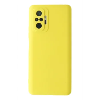 Mey İthalat®   Redmi Note 10 Pro Kılıf Nano içi Kadife Silikon - Sarı