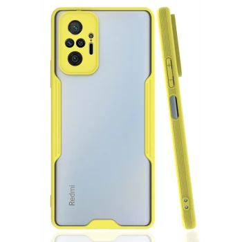 Mey İthalat®   Redmi Note 10 Pro Kılıf Platin Silikon - Sarı