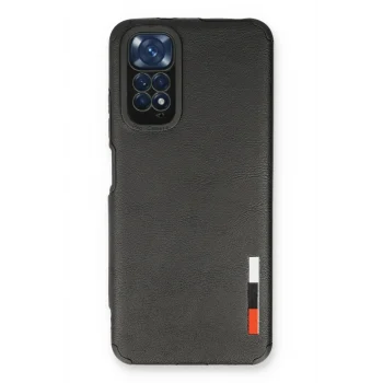 Mey İthalat®   Redmi Note 11 Kılıf Loop Deri Silikon - Siyah